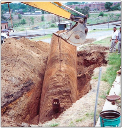 Removing Underground Storage Tank